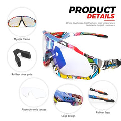 KAPVOE Prescription Photochromic Cycling Sports Glasses 9048