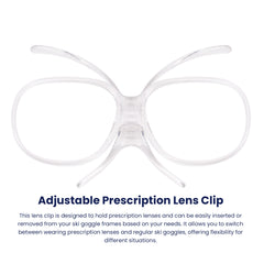 Alyson Prescription Snowboard Goggles Adjustable Lens Clip