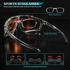 KAPVOE Prescription Photochromic Cycling Sports Glasses X76