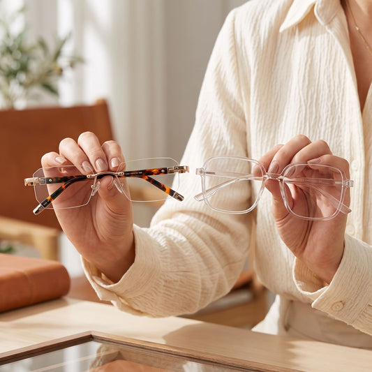 Don’t Want to Wear Contacts? Which Glasses Look More Invisible: Rimless or Translucent?